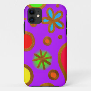 Happy Colorful Floral Achtergrond Case-Mate iPhone Case