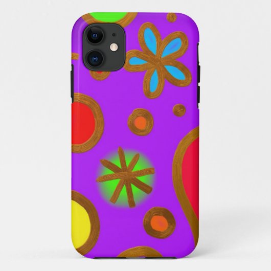 Happy Colorful Floral Achtergrond Case-Mate iPhone Case (Achterkant)