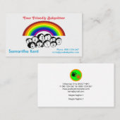 Happy Colorful Rainbow Children Babysitter Visitekaartje (Voorkant / Achterkant)