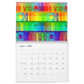 Happy Colorful Rainbow Colors Typografie Kalender (Mar 2027)