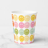 Happy Colorful Smiling Faces Papieren Bekers (Rechts)