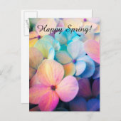 Happy Colorful Spring Flowers Briefkaart (Voorkant / Achterkant)