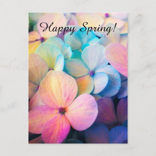 Happy Colorful Spring Flowers Briefkaart (Voorkant)