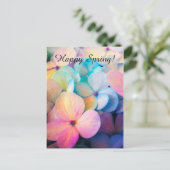 Happy Colorful Spring Flowers Briefkaart (Staand voorkant)