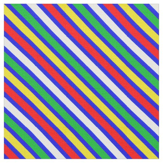 Happy Colorful Stripes Stof (Close Up)