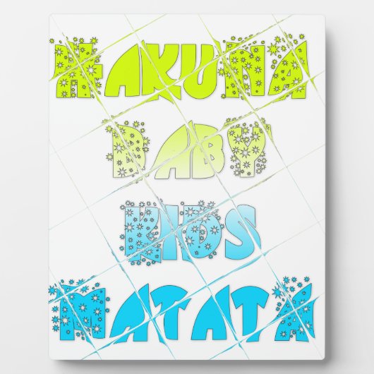 Happy Colors Hakuna Matata Hakunamatata Gift sterr Fotoplaat (Voorkant)