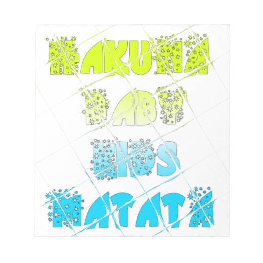 Happy Colors Hakuna Matata Hakunamatata Gift sterr Notitieblok (Voorkant)