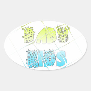 Happy Colors Hakuna Matata Hakunamatata Gift sterr Ovale Sticker