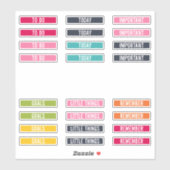 Happy Colors | Herinnering om Stickers van de Plan (Vel)