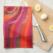 Happy Colors Merry KerstHappy Nieuwjaar Desig Theedoek (Quarter Fold)