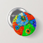 HAPPY COLORS RONDE BUTTON 5,7 CM (Voorkant /achterkant)