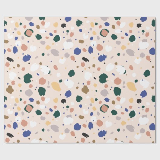 Happy Colors Terrazzo Pattern Wrapping Paper Cadeaupapier (Vlak)