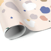 Happy Colors Terrazzo Pattern Wrapping Paper Cadeaupapier (Rol Hoek)