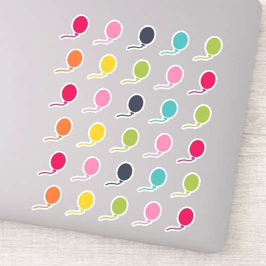 Happy Colors | Verjaardagsballonplannerstickers Sticker (Detail)