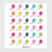Happy Colors | Verjaardagsballonplannerstickers Sticker (Vel)