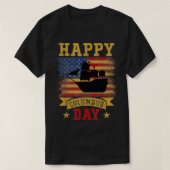 Happy Columbus Day 1492 T-shirt (Design voorkant)