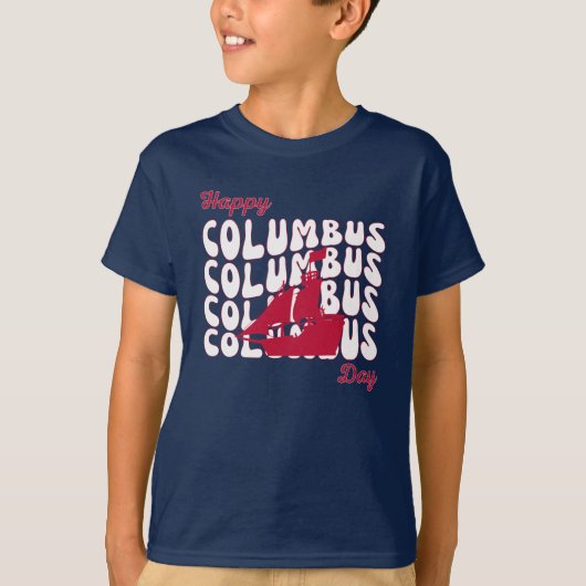Happy Columbus Day Boy T-shirt (Voorkant)