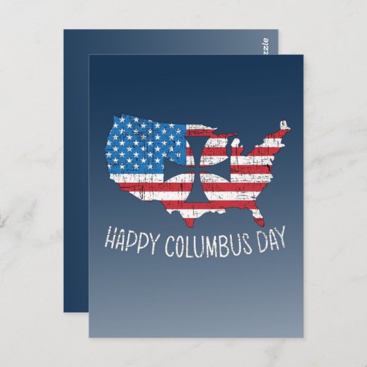 Happy Columbus Day Briefkaart (Voorkant / Achterkant)