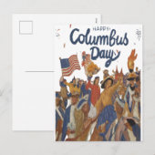 Happy Columbus Day Celebration Feestdagenkaart (Voorkant / Achterkant)