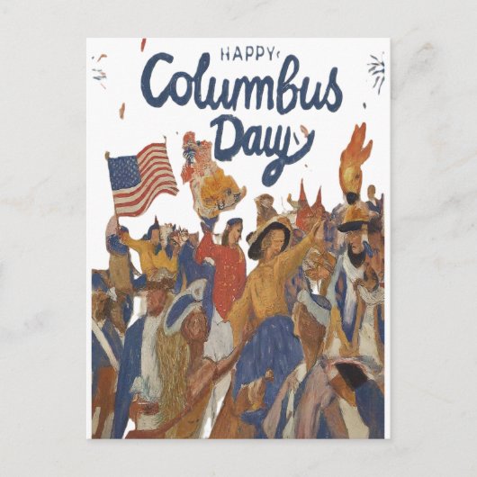 Happy Columbus Day Celebration Feestdagenkaart (Voorkant)