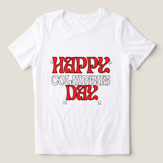 Happy Columbus Day Celebration: -geïnspireerde D Tri-Blend Shirt (Design voorkant)