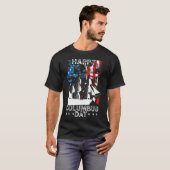 Happy Columbus Day Christopher Columbus Italiaans T-shirt (Voorkant volledig)