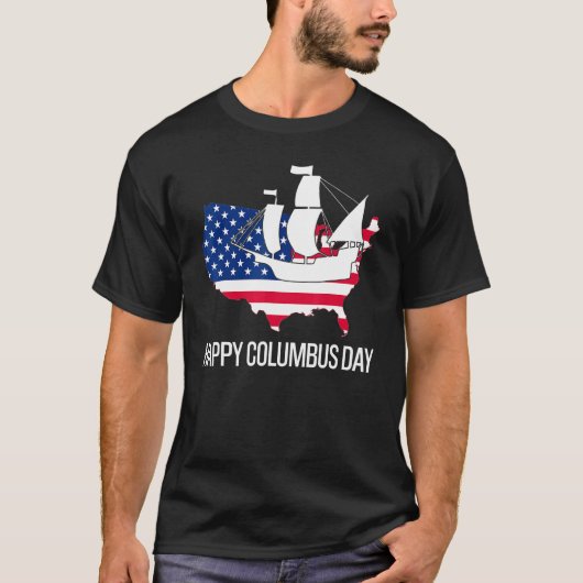 Happy Columbus Day Discovery Explorer T-shirt (Voorkant)
