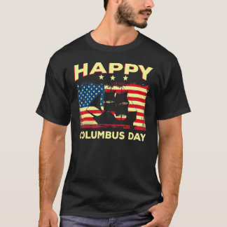Happy Columbus Day Discovery Italiaanse Explorer T-shirt