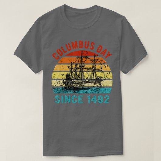 Happy Columbus Day First American Navigato T-shirt (Design voorkant)