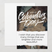 Happy Columbus Day Kaart (Voorkant / Achterkant)