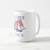 Happy Columbus Day Koffiemok (Voorkant rechts)