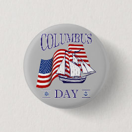 Happy Columbus Day Ronde Button 3,2 Cm