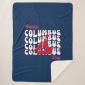 Happy Columbus Day Sherpa Deken (Voorkant)