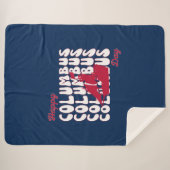 Happy Columbus Day Sherpa Deken (Voorkant (horizontaal))