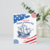 Happy Columbus Day USA 14 oktober Briefkaart (Staand voorkant)