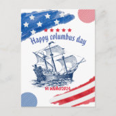Happy Columbus Day USA 14 oktober Briefkaart (Voorkant)