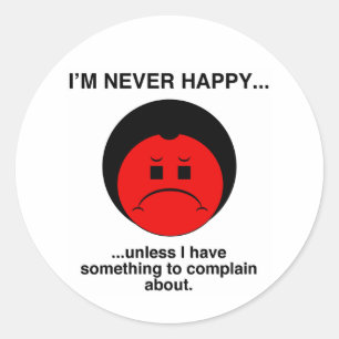 Happy Complainer Ronde Sticker