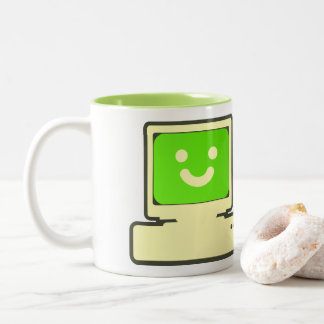 happy computer mug tweekleurige koffiemok