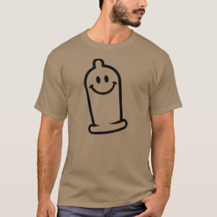 Happy condom gezicht t-shirt