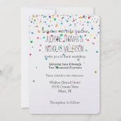 Happy Confetti Stippen Bruiloft Kaart (Voorkant)