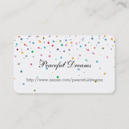 Happy Confetti Stippen Visitekaartje (Voorkant)