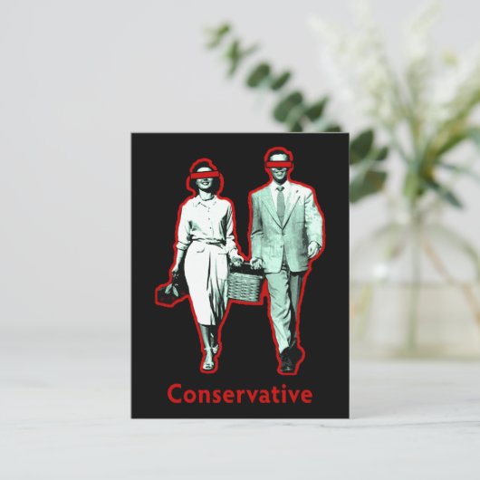 Happy Conservative Couple Briefkaart (Staand voorkant)