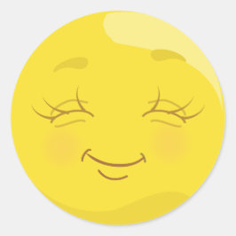 Happy & Content Geel Emoji gezicht Stickers