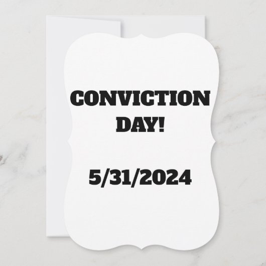 Happy Conviction Day Kaart (Achterkant)
