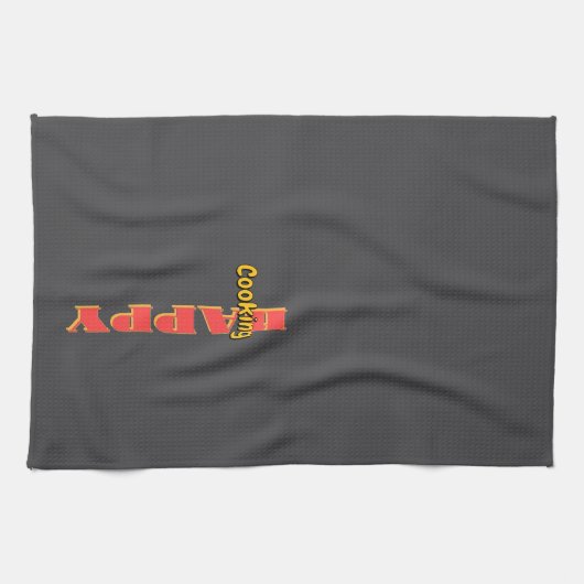 Happy Cooking DK Grey Theedoek (Horizontaal)