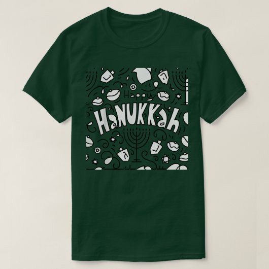 Happy cool Hanukkah Chanukah 2021 holiday charact T-shirt (Design voorkant)