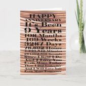 Happy Copper 9e bruiloft Jubileum Kaart (Voorkant)