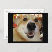 Happy Corgi briefkaart (Voorkant / Achterkant)