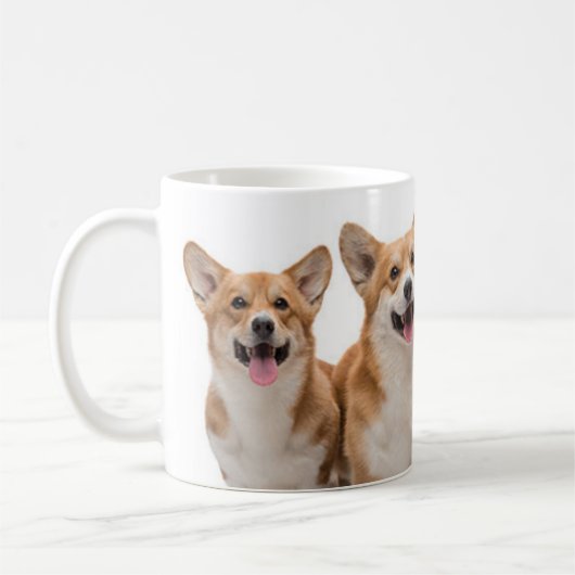 Happy Corgi Coffee Mok (Links)