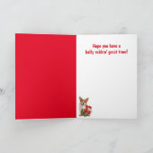 Happy Corgi en Rozen Valentijn Feestdagen Kaart (Binnen)